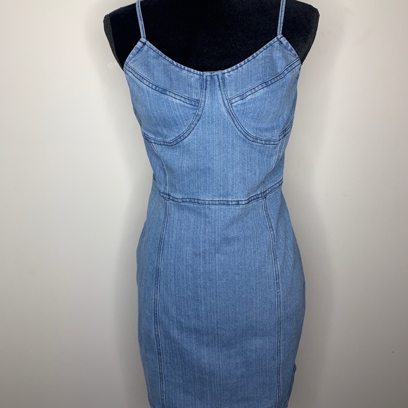 Shein light wash denim cami body dress - Picture 5 of 5